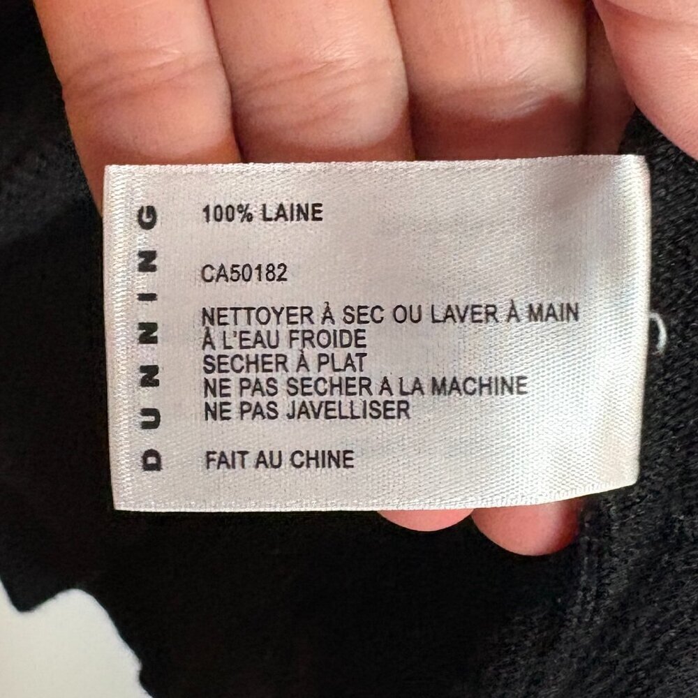 Dunning black wool half zip pullover sweater - image 6